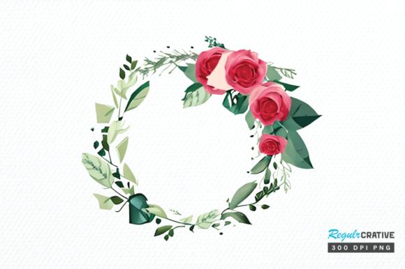 Download Watercolor Flower Round Clipart Png - Premium Bundle