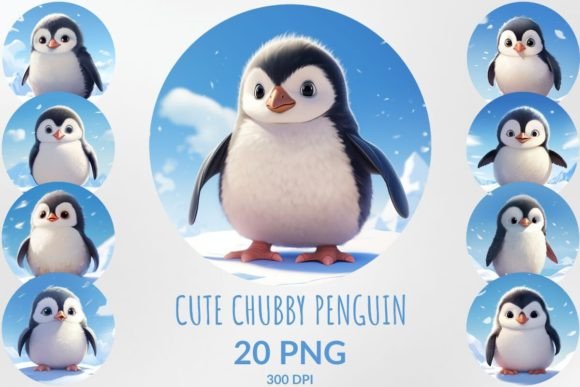 Download Chubby Penguin Sublimation Circle Art - Circle art Collection