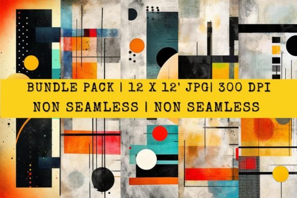Download Bundle Abstract Bauhaus Geometrical Art - Geometric Collection