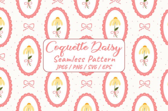 Download Vintage Coquette Daisy Flower Pattern - Flower pattern Collection