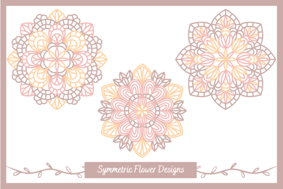 Download Geometric Symmetric Flowers Clipart - Geometric Collection