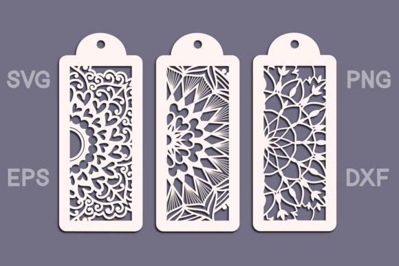 Download Geometrical Mandala Bookmarks 3 SVGs - Geometric Collection
