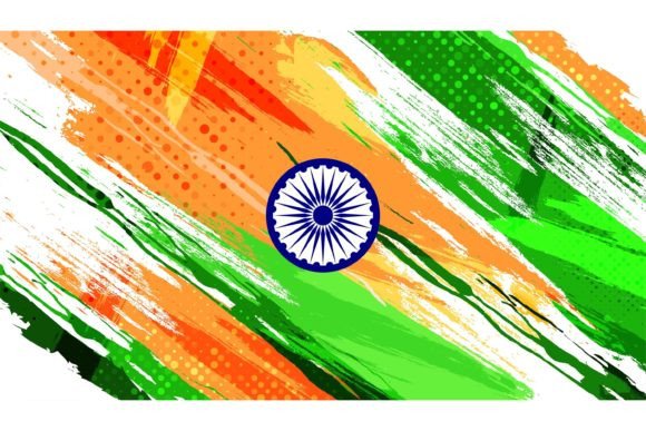Download India Flag Background with Brush Style - India Collection